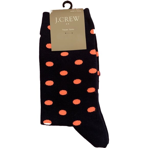 J. Crew Accessories - NWT J.CREW Women's Navy Blue Polka Dot Trouser Socks